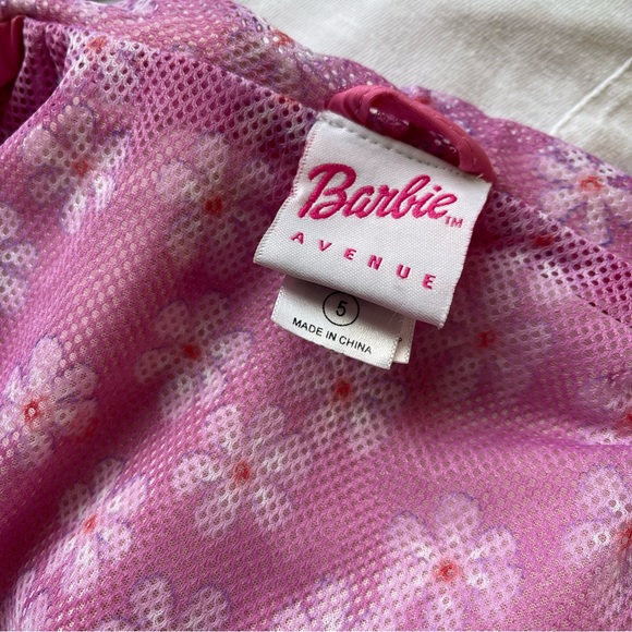 Barbie Big Girl Pink Sparkly Pink Light Hooded Jacket 5 - Picture 3 of 12
